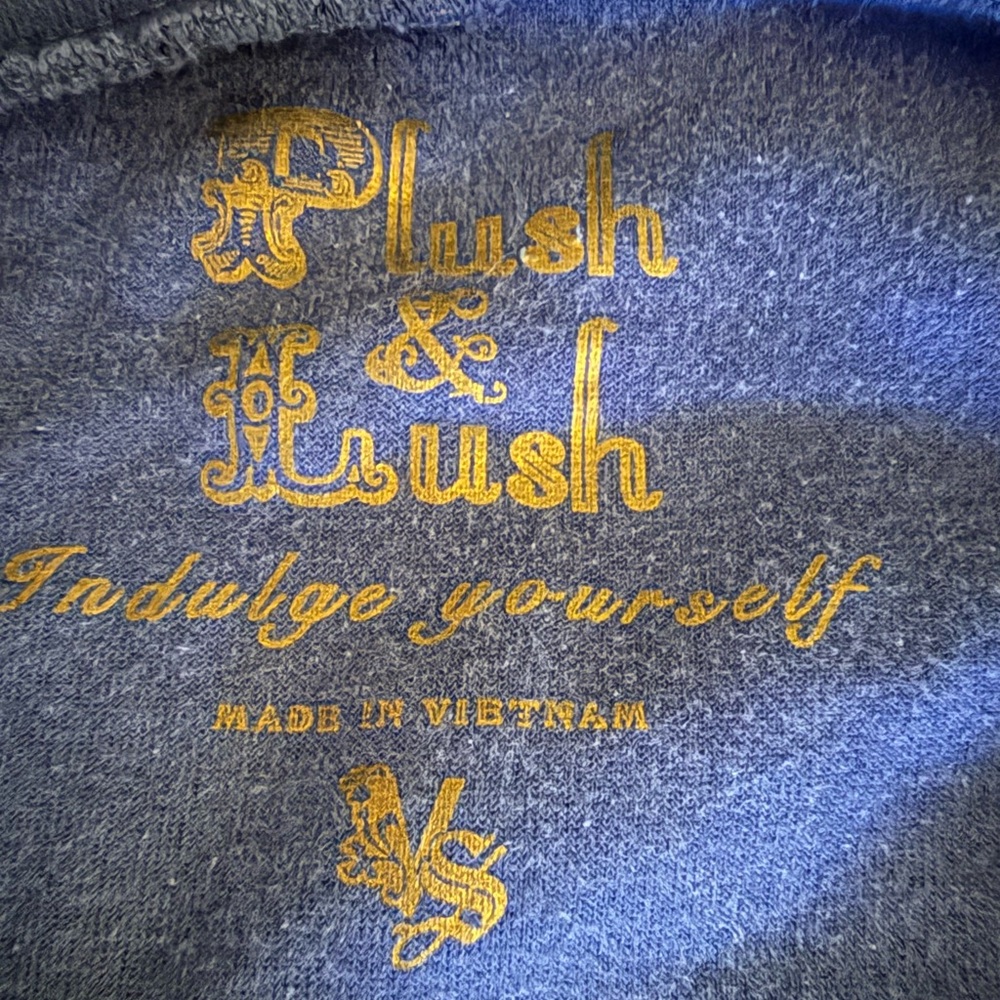 Plush & Blush Victoria’s Secret terry cloth small blue hoodie zip up jacket. - Picture 2 of 4